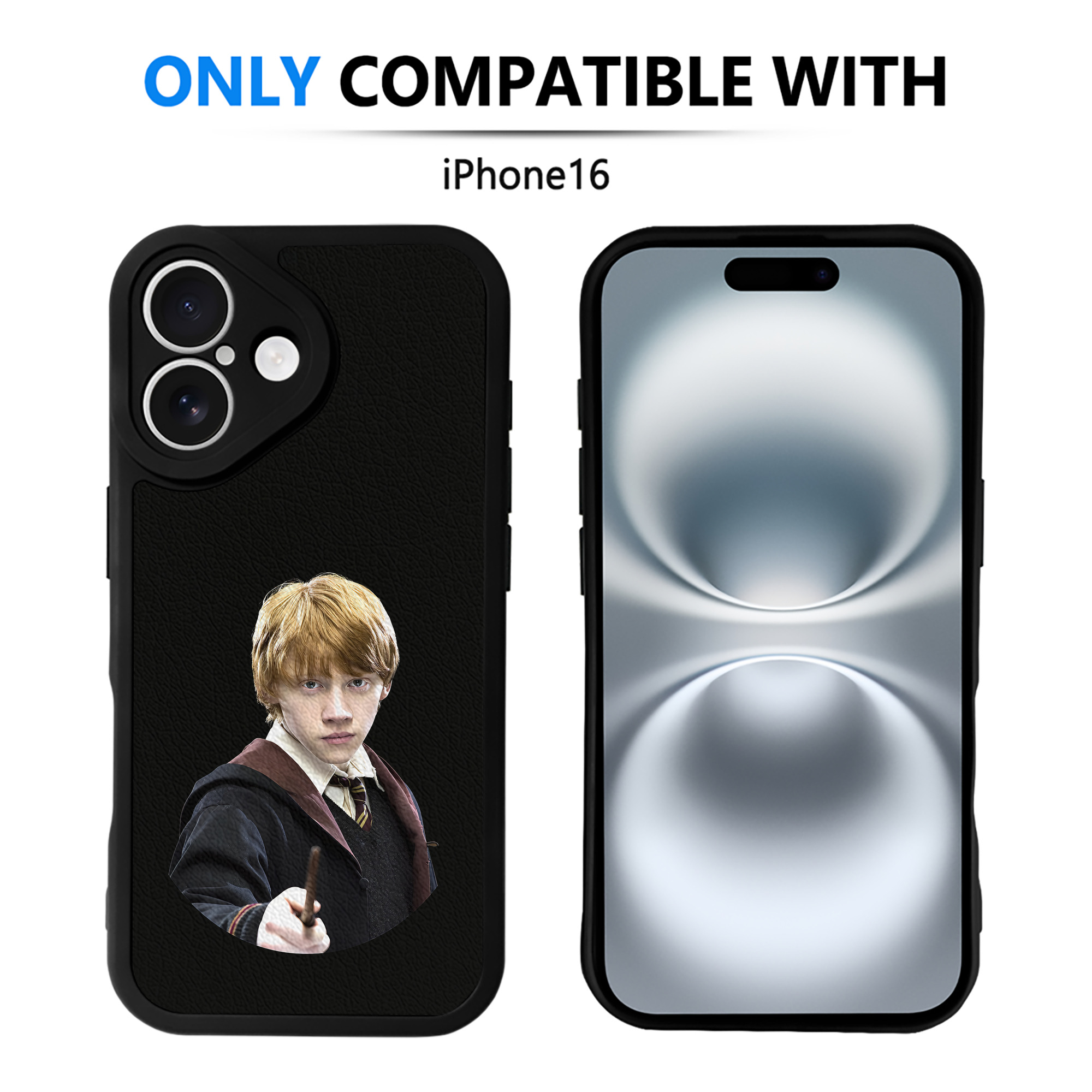 （画像用） Harry Potter ハリー・ポッターシリーズ 【iPhone 16シリーズ対応】シリコンスマホケース（レザー調） 材質：シリコン